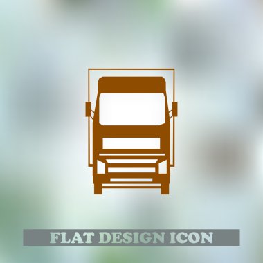 Büyük kamyon simge vektör.