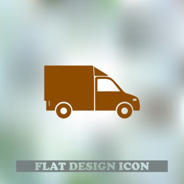Büyük kamyon simge vektör.
