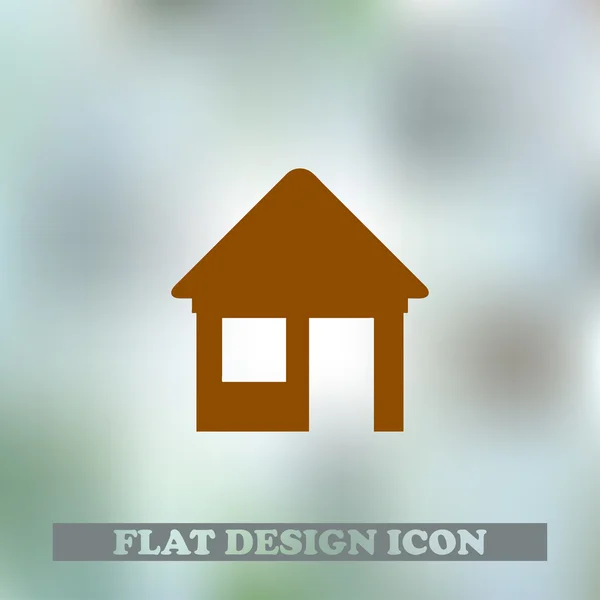 Icône maison de style rétro isolé sur fond bleu — Image vectorielle