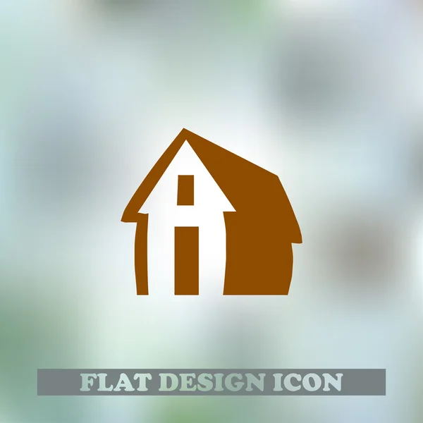 Icône maison de style rétro isolé sur fond bleu — Image vectorielle