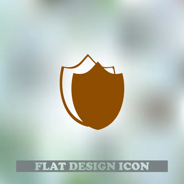 Shield icon, vector illustration. Flat design style — Stock Vector