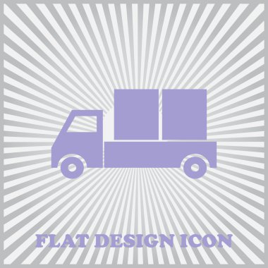 Kamyon simgesi. Vektör çizim
