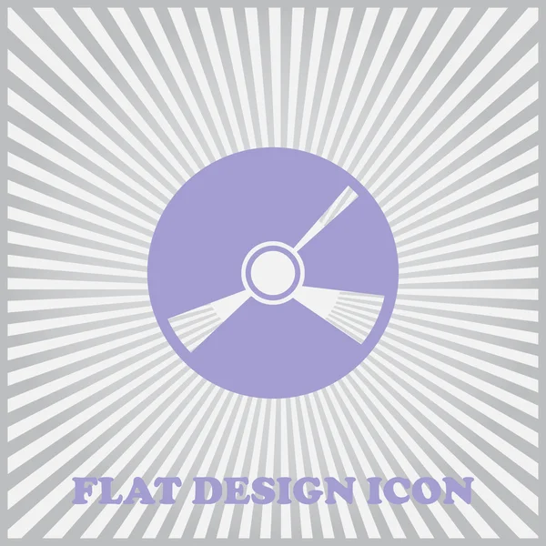 Icono de vector plano CD — Vector de stock