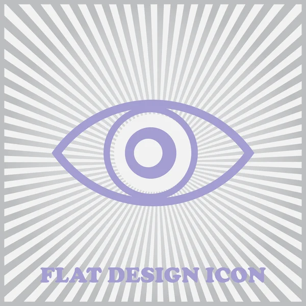 Icona dell'occhio, illustrazione vettoriale. stile design piatto. — Vettoriale Stock