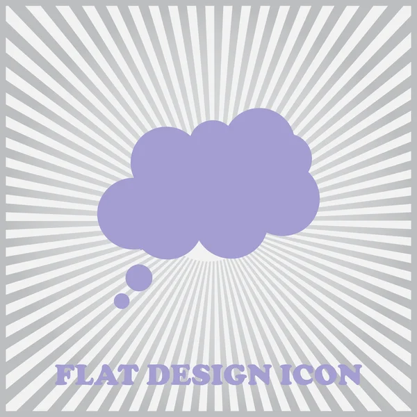 Flat icon of cloud — Stock Vector