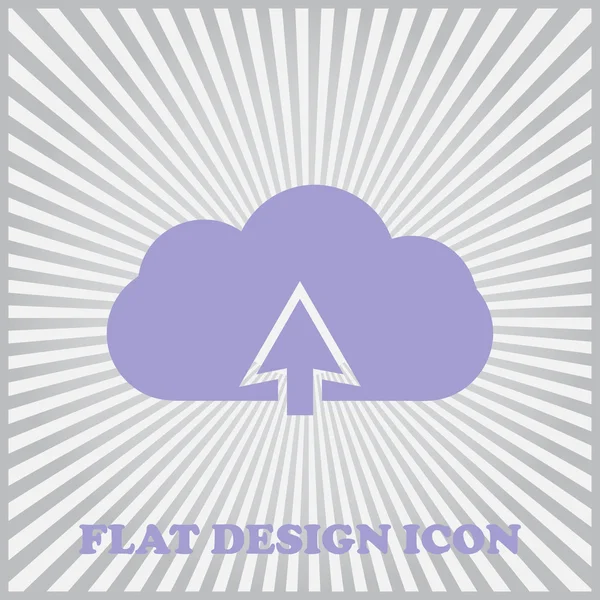 Ícone plano da nuvem — Vetor de Stock