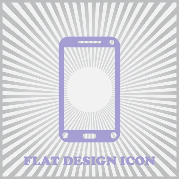 Icono del teléfono vector plano — Vector de stock