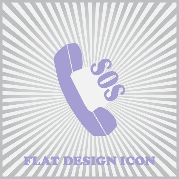 Ícone do telefone vetor plano — Vetor de Stock