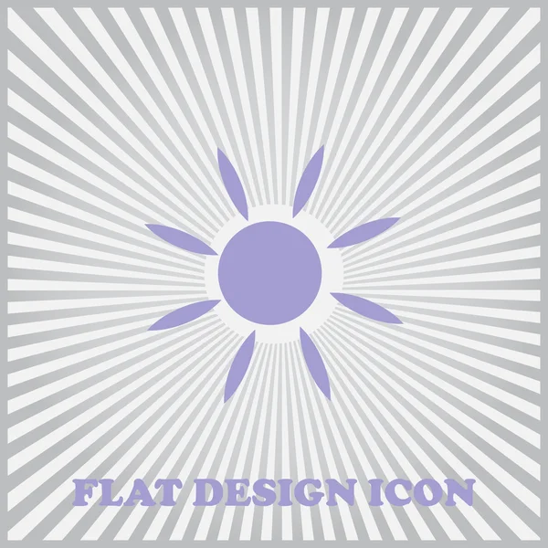 Vector solar icono plano — Vector de stock