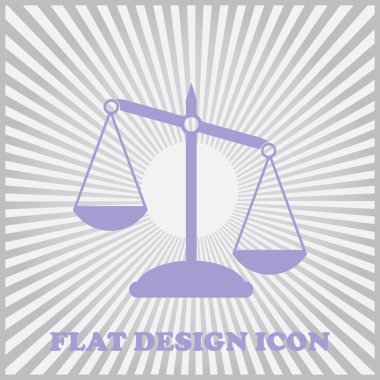 Ölçek simgesi düz vektör