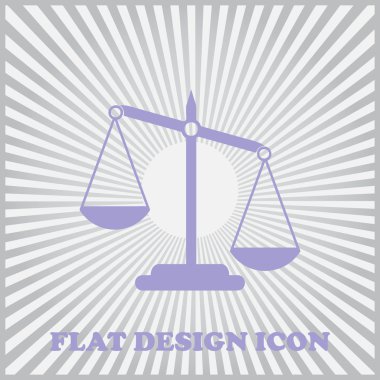 Ölçek simgesi düz vektör