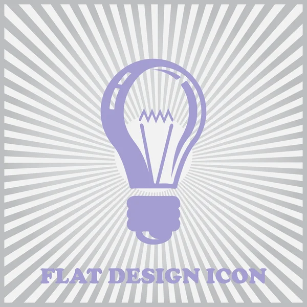 Icono de lámpara buld, ilustración vectorial . — Vector de stock
