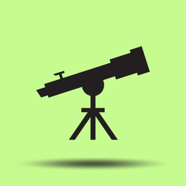 Spyglass vektör simgesi. Düz tasarım stili