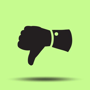 vektör başparmak aşağı simgesi