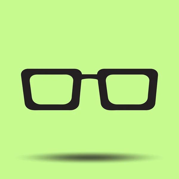 Icona degli occhiali. Stile di design piatto — Vettoriale Stock