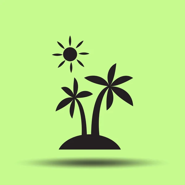 Het pictogram van de palm, vectorillustratie. Platte ontwerpstijl. — Stockvector