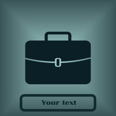 Evrak çantası ikonu, vektör illüstrasyonu. düz tasarım biçimi.