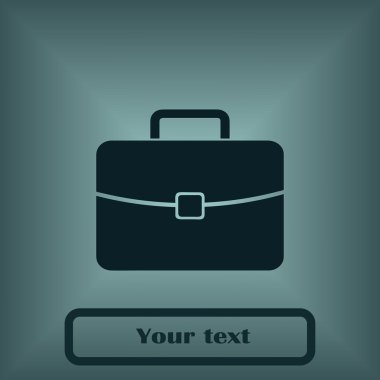 Evrak çantası ikonu, vektör illüstrasyonu. düz tasarım biçimi.