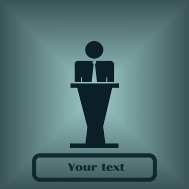 işadamı simgesi, vektör çizim. Düz tasarım stili