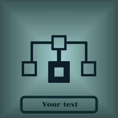 Akış şeması düz simgesi