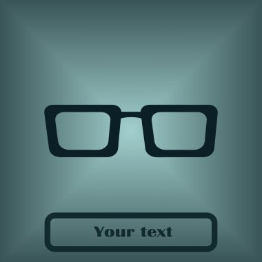 Gözlük simgesi. Düz tasarım stili