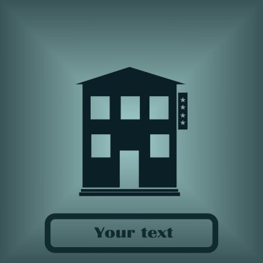 House simge. Yuvarlak düğmesi. Vektör çizim