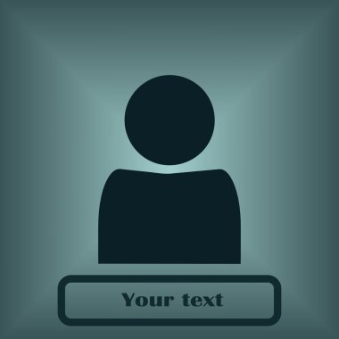 işadamı simgesi, vektör çizim. Düz tasarım stili