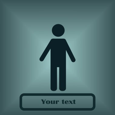 işadamı simgesi, vektör çizim. Düz tasarım stili