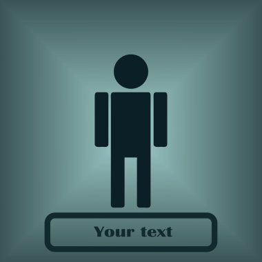 işadamı simgesi, vektör çizim. Düz tasarım stili