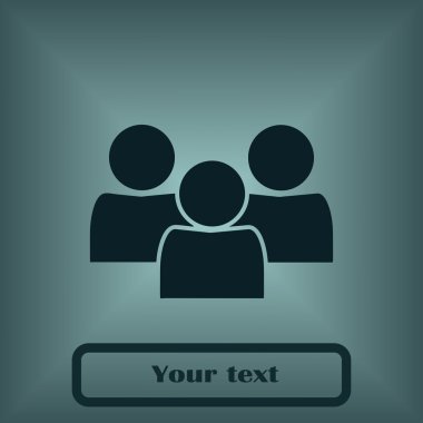 işadamı simgesi, vektör çizim. Düz tasarım stili