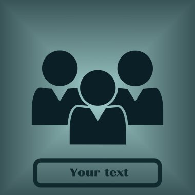 işadamı simgesi, vektör çizim. Düz tasarım stili