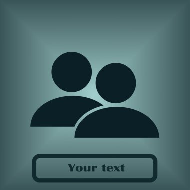 işadamı simgesi, vektör çizim. Düz tasarım stili