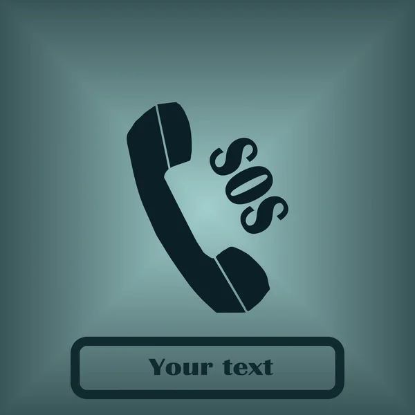 Icono del teléfono, ilustración vectorial — Vector de stock