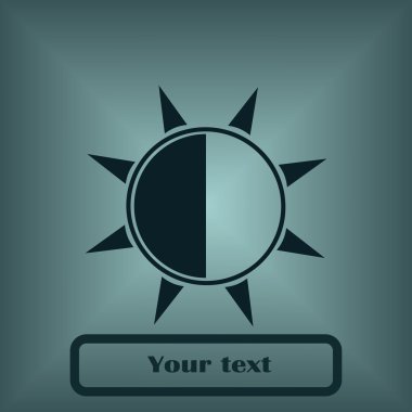 Parlaklık simgesi, vektör çizim. Düz tasarım stili.