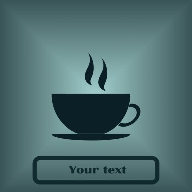 Bir fincan kahve vektör çizim. Düz tasarım stili