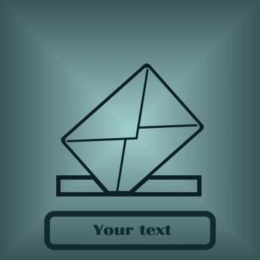 Posta simgesini düz vektör