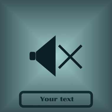 Hoparlör ikonu, vektör illüstrasyonu. düz tasarım biçimi.