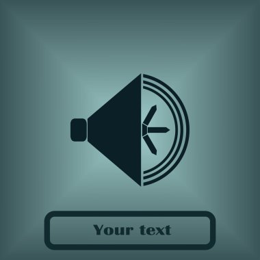 Hoparlör ikonu, vektör illüstrasyonu. düz tasarım biçimi.