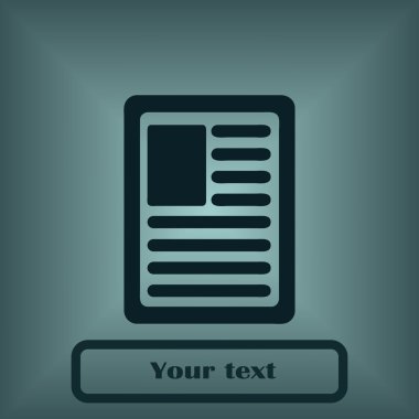 Panosu simgesi. düz tasarım