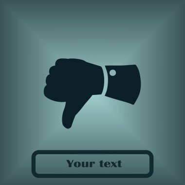 vektör başparmak aşağı simgesi