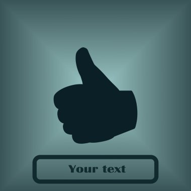 başparmak yukarı simgesi, düz vektör çizim.