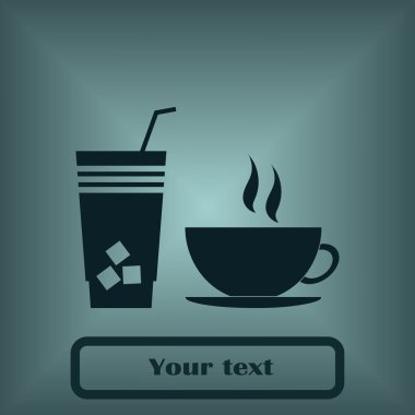 Kokteyl düz simge vektör