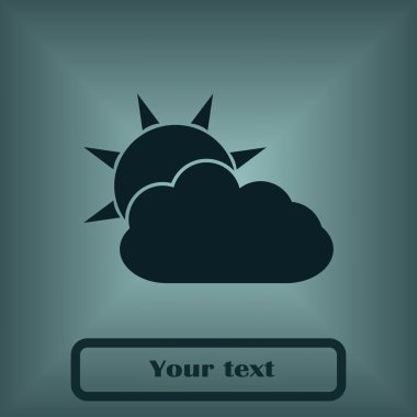 bulut vektör düz simgesi