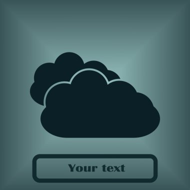 bulut vektör düz simgesi