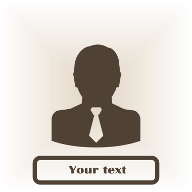 Bir adam, düşünme vektör çizim düz simgesi.