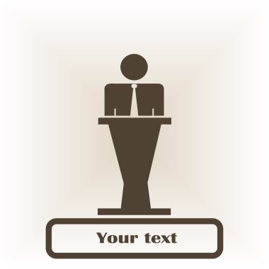 Bir adam, düşünme vektör çizim düz simgesi.