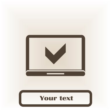 dizüstü bilgisayar simgesi. düz tasarım