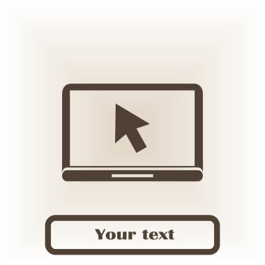 dizüstü bilgisayar simgesi. düz tasarım