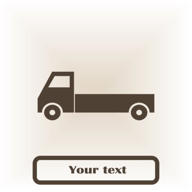 kamyon simgesi. düz tasarım