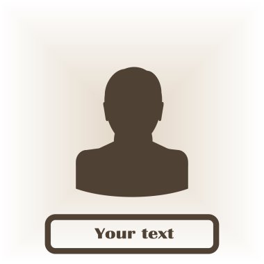 Bir adam, düşünme vektör çizim düz simgesi.